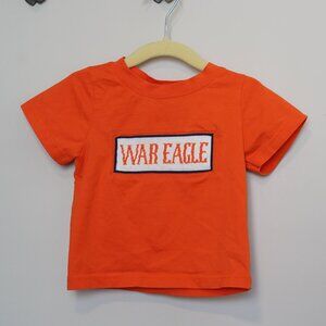 Little Britches Boutique Orange "War Eagle" Smocked Top Size 12M